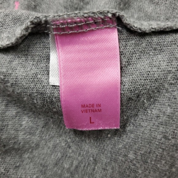Victoria Secret Pink Blouse Top Sequins Bling Gray Red Utah Logo Womens Large - Picture 7 of 12
